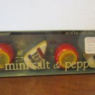 Boston Warehouse Gourmet Cheese Mini Salt and Pepper set of 4