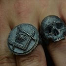 lluminati Silver Sterling .925 Illuminati Masonic Ring Knights Templar