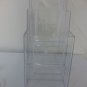 4-inch wide 3 tier premium trifold acrylic brochure holder, clear (3ttrifold)