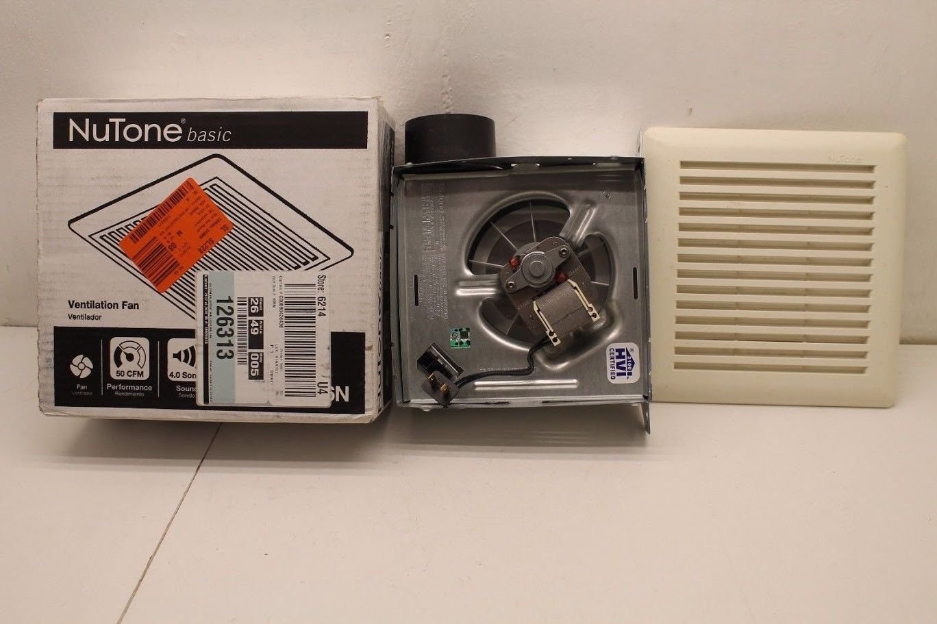 Lot of 2 NuTone 50 CFM Wall/Ceiling Mount Exhaust Bath Fan 696N