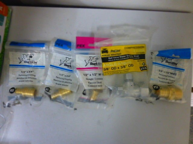Lot of 5 Sharkbit coupling & connectors, proline compression