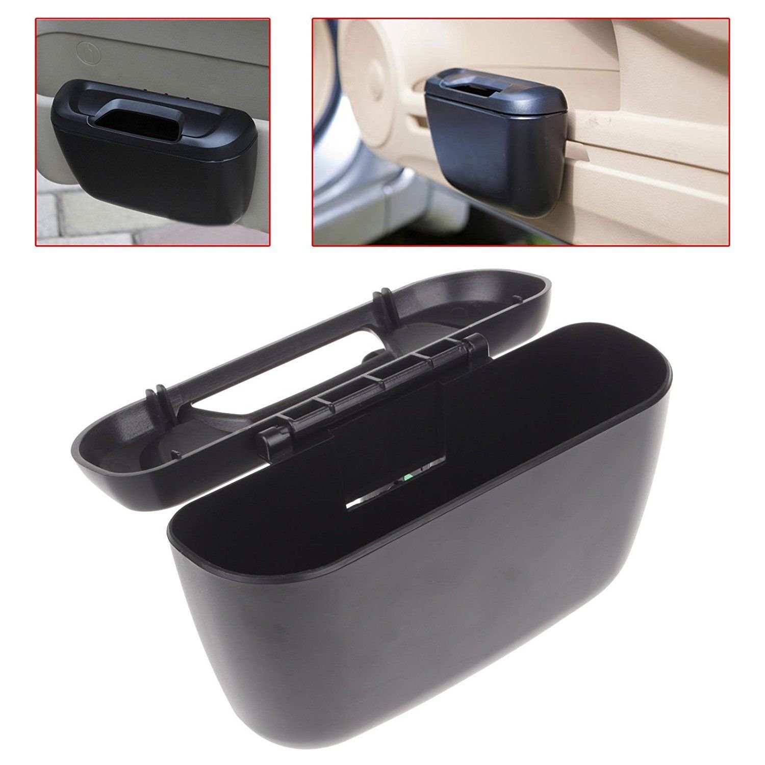 Bin Trash Rubbish Can Mini Vehicle Auto Car Garbage Dust Case Holder Box