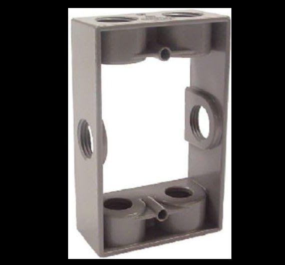 5400-0 Grey RECT Box Extension,No EB50-6, Hubbell Electrical Products