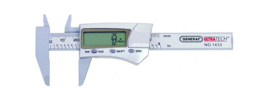 Digital Display Steel Caliper 3in Carbon Fiber Non Marring Lightweight Hand Tool