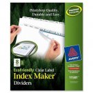 Avery Index Maker EcoFriendly Print & Apply Clear Label Dividers 11581