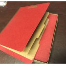 "QUILL" Letter Size End-Tab Partition Folders 6 Fasteners RED 15/BX 748030