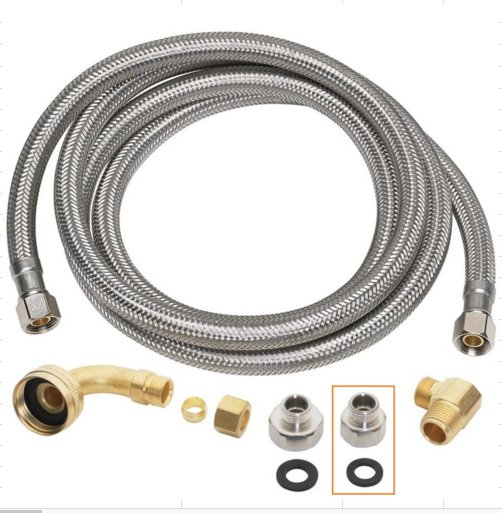Everbilt Universal Dishwasher Supply Line Durable PVC Stainless Steel Flexible