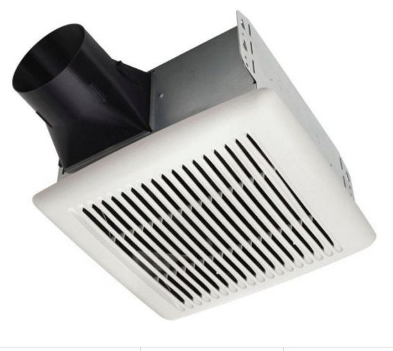 InVent Series 80 CFM Ceiling Bathroom Exhaust Fan Adjustable Corrosion Resistant