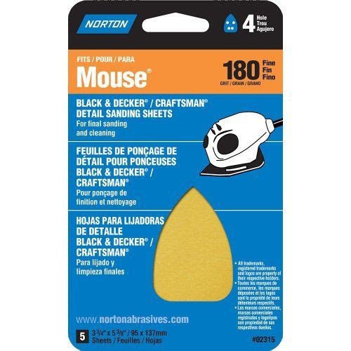 Norton 07660702315 Iron Shape Sanding Sheet for Black and Decker/Craftsman Mouse