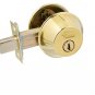 Weslock 00372-B-3SL23 Round Double Cylinder Deadbolt, Polished Brass