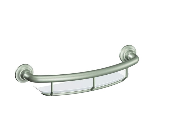 Moen R2356DBN BR &Nameinternal Home Care 16 inch Grab bar with Shelf, Bru