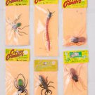 Creepy Crawlers Vintage 1960's Lot of 6 Spider & Centipede Bug Toy NOS RARE Toys