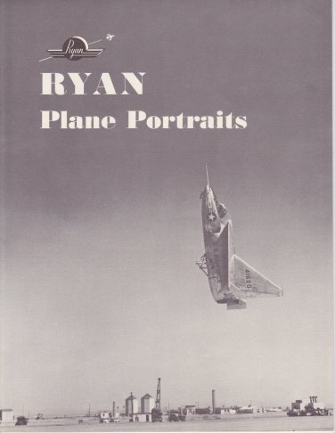1958 RYAN PLANE PORTRAITS BOOKLET X-13 VERTIJET & KDA FIREBEE DRONE PRINTS