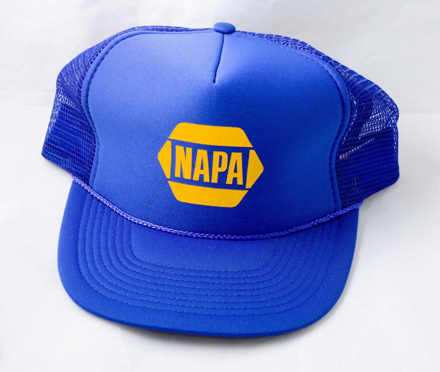 NAPA auto Parts Racing SnapBack Hat Cap Mesh Trucker NEW NWOT NOS Vintage