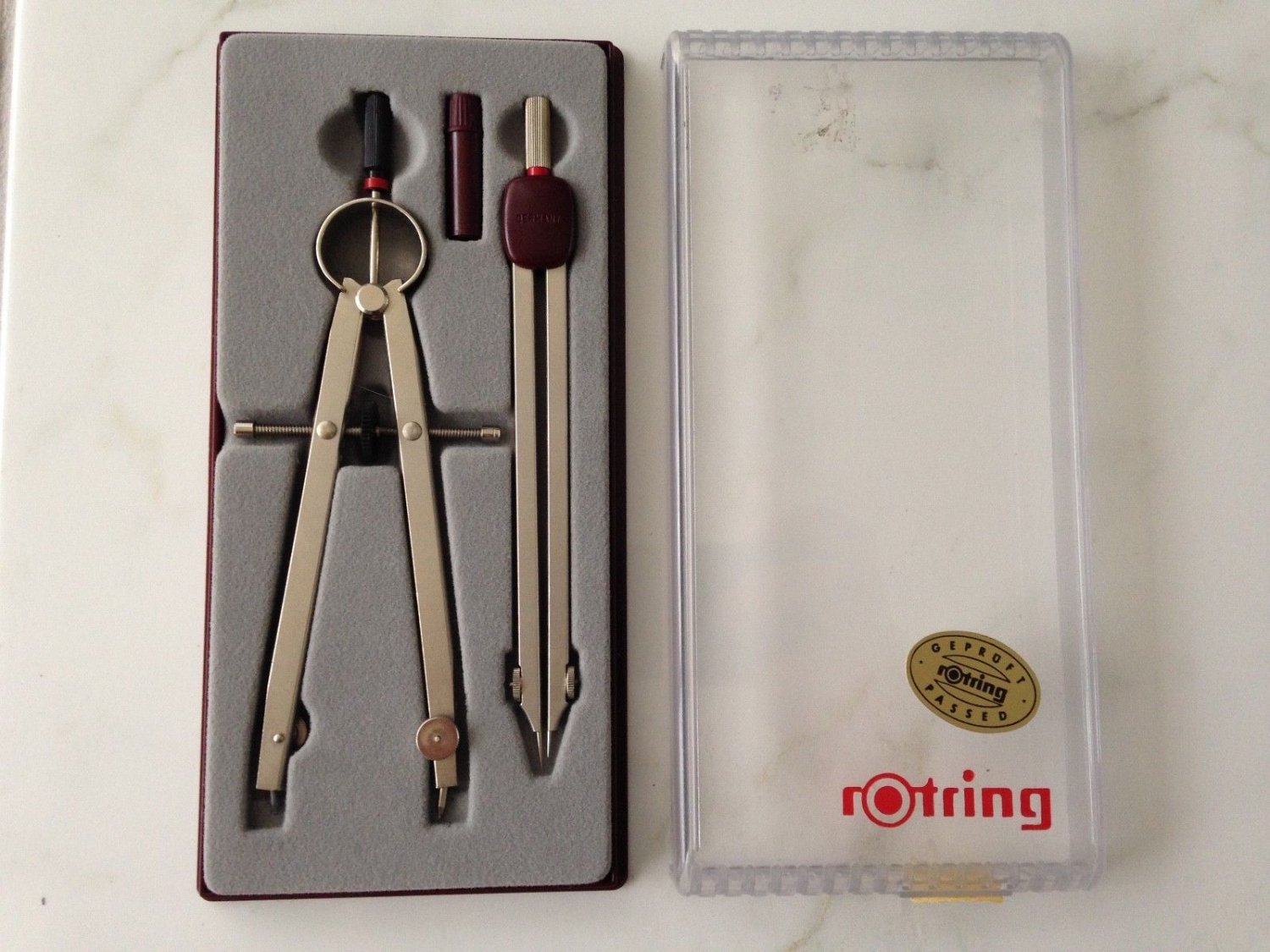 Rotring Compass Drafting Tool Set Made West Germany Original Box 3