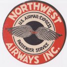 NORTHWEST AIRWAYS EXPRESS US AIRMAIL PASSENGER SERVICE Luggage DECAL