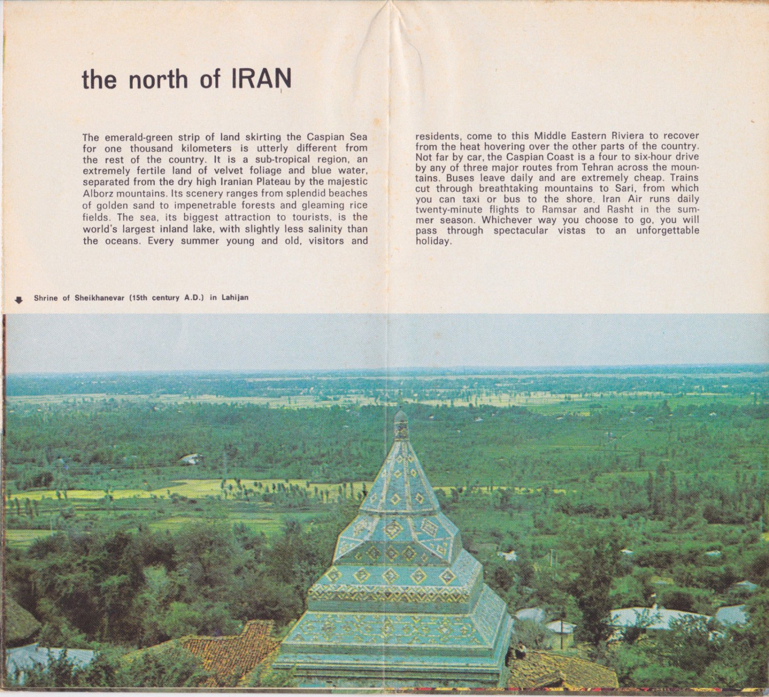 travel brochure of iran