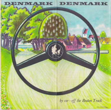 1959 DENMARK by Car Brochure Booklet Illustrated Colorful