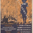 1930 Massachusetts Industrial Commission Map NEW ENGLAND Boston