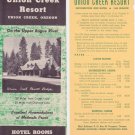 1952 Brochure Union Creek Resort Prospect Oregon 1950s camping rates old paper