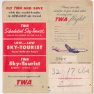 1954 TWA ticket jacket wallet folder holder 9/17/54 Rare TransWorld Airlines VTG 1954 TWA ticket jacket wallet folder holder 9/17/54 Rare TransWorld Airlines VTG