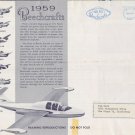 1959 Beechcraft Poster Brochure airplane plane illustrated mailer print ad 1959 Beechcraft Poster Brochure airplane plane illustrated mailer print ad