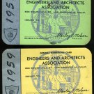 1958 Engineers and Architects Association Member Cards Blank, Unused 1959 1950s 1958 Engineers and Architects Association Member Cards Blank, Unused 1959 1950s
