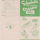 1952 Oregon Schedule of Events Travel Information Division Brochure NM Vintage