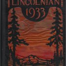 The Lincolnian 1933 High School Yearbook Annual Tacoma Washington Wood Covers