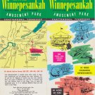 Lake Winnepesaukah Amusement Park Brochure & Ticket Chattanooga Tennessee 1950s