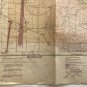 1944 Sectional Aeronautical Chart Oklahoma City Restricted Air Map 47x24 Rare