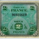France 2 Deux Francs 1944 WW2 banknote note cintage French 96921619