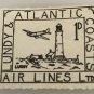 Lundy & Atlantic Coasts Air Lines Ltd Stamp Rare 1D Vintage MNH + Puffin 1/2