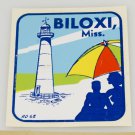 Vintage Biloxi Mississippi Water Decal Lindgren Turner Co.  Window / Luggage