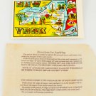Vintage New York Empire State Map Lindgren Turner Co. Decal Water Window Travel Vintage New York Empire State Map Lindgren Turner Co. Decal Water Window Travel