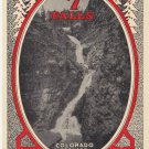 Seven Falls Colorado Springs CO Vintage Luggage Travel Decal Colorado unused Seven Falls Colorado Springs CO Vintage Luggage Travel Decal Colorado unused