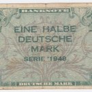 1/2 Deutsche Mark Serie 1948 Alliierte Besatzung eine halbe Germany Banknote 1/2 Deutsche Mark Serie 1948 Alliierte Besatzung eine halbe Germany Banknote