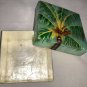 Phillipines Capiz Shell Box Palm Tree Tropical Windowpane Oyster 4 jewelry VTG