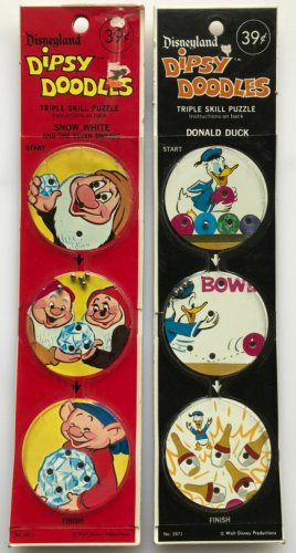 Disneyland Donald Duck Snow White DIPSY DOODLES Triple Skill Puzzle Games Disney