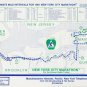 1981 New York City Marathon Official MAP w/ list of past winners 10/25/81