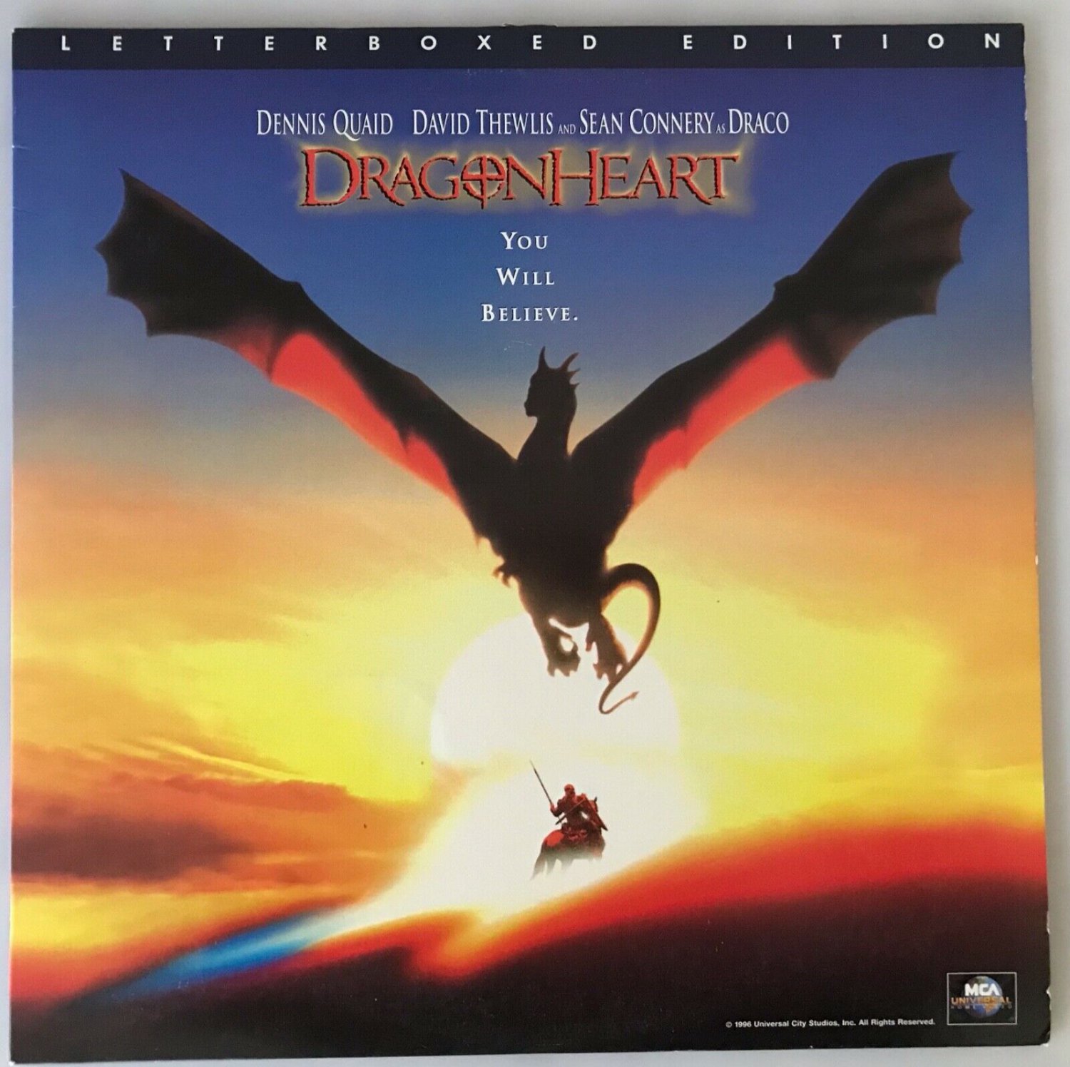 Laserdisc DRAGONHEART Sean Connery Julie Christie Dragon Mythological ...