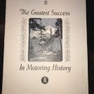 1920s Cadillac The Greatest Success In Motoring History sales brochure booklet
