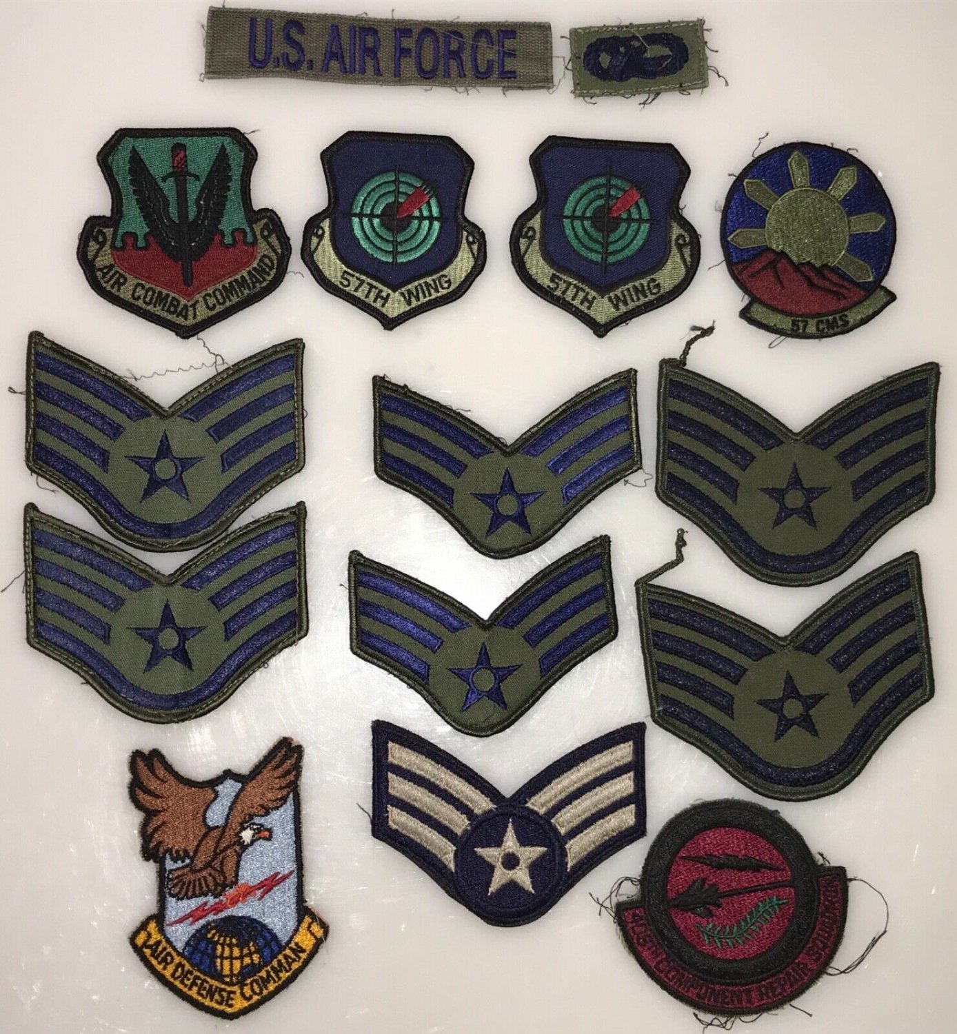 (15) USAF patches insignia U.S. Air Force 57th Wing Lot Air Combat Command