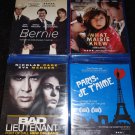 New Blu-Ray Lot (4) Movies Paris, Je T'aime, Bernie, Bad Lt., What Maisie Knew