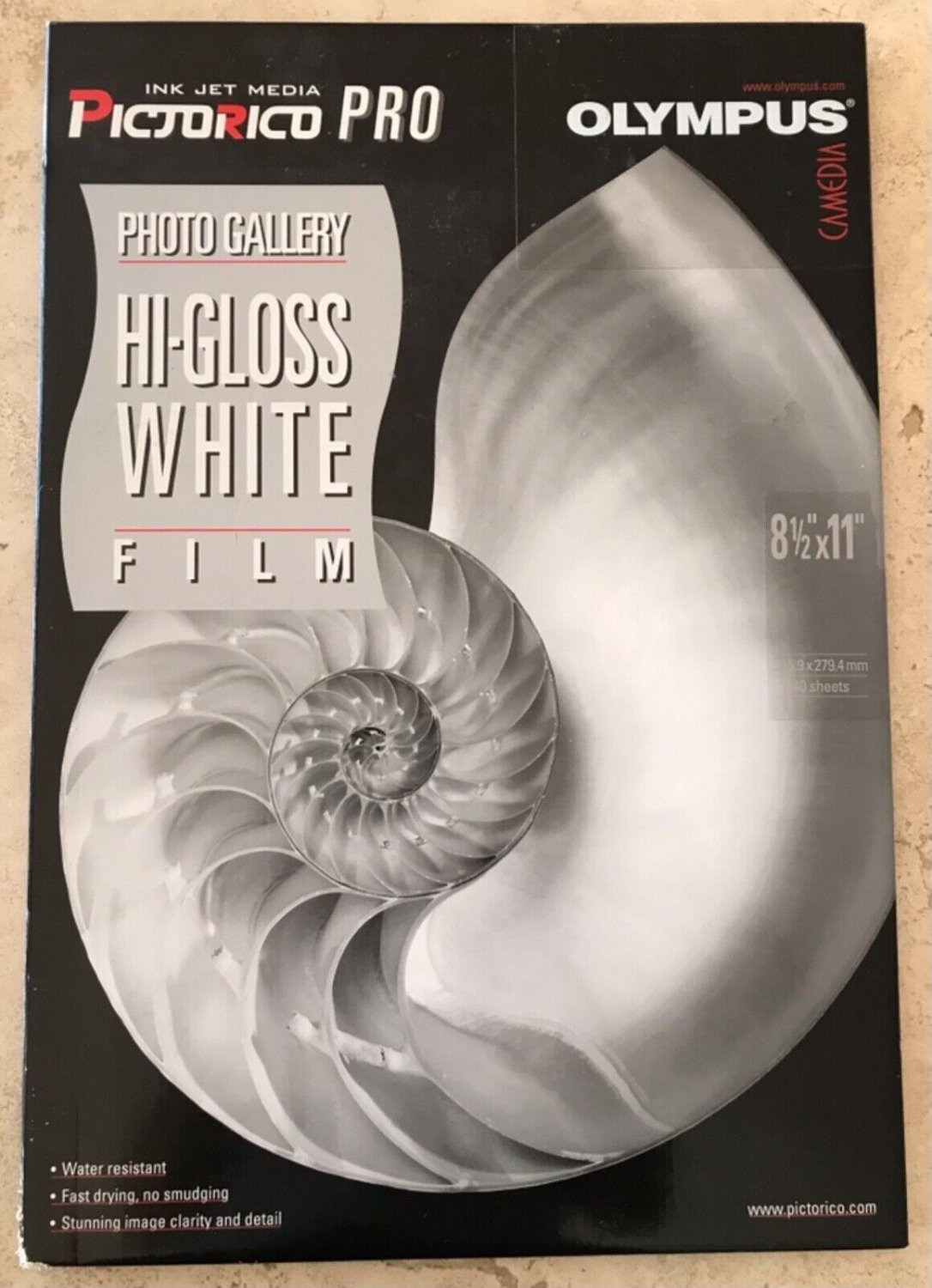 Olympus Pictorico PRO 8.5" x 11" HiGloss ink jet media (40 sheets