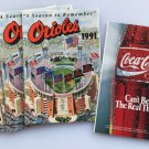(5) Baltimore Orioles 1991 MLB Baseball Pocket Schedule Lot of five (5) Baltimore Orioles 1991 MLB Baseball Pocket Schedule Lot of five