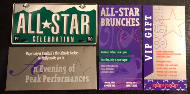 MLB 1998 Colorado Rockies ALL STAR GAME GALA Invitation Brunch Ticket Tim McGraw