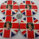 1970s Queen Elizabeth of England Drink Coasters Vintage (4) four Great Britain 1970s Queen Elizabeth of England Drink Coasters Vintage (4) four Great Britain