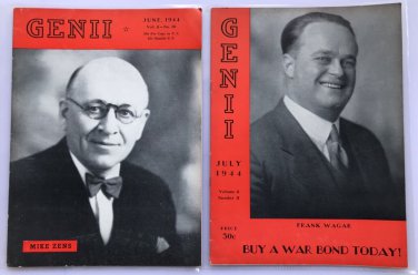Vintage Genii The Conjurors Magic Magicians Magazine June 1944 July '44 2 issues