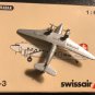 VINTAGE SCHABAK Swiss Air Lines DOUGLAS DC-3 1:600 Swissair AIRPLANE GERMANY